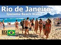 Rio De Janeiro Brazil 4K Ipanema Beach Walk In 2024