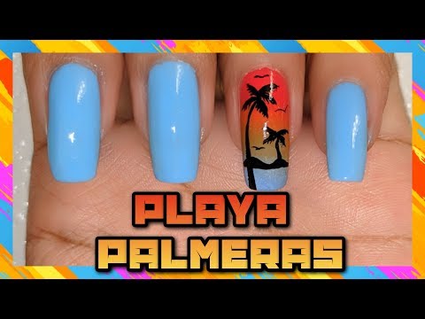 DECORACIÓN DE UÑAS PALMERAS  ♥ NailArt By Andy