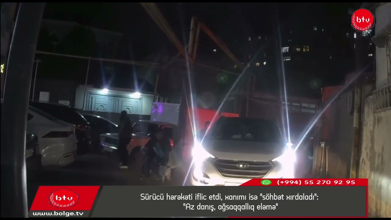 Sürücü hərəkəti iflic etdi, xanımı isə "söhbət xırdaladı": "Az danış, ağsaqqallıq eləmə"