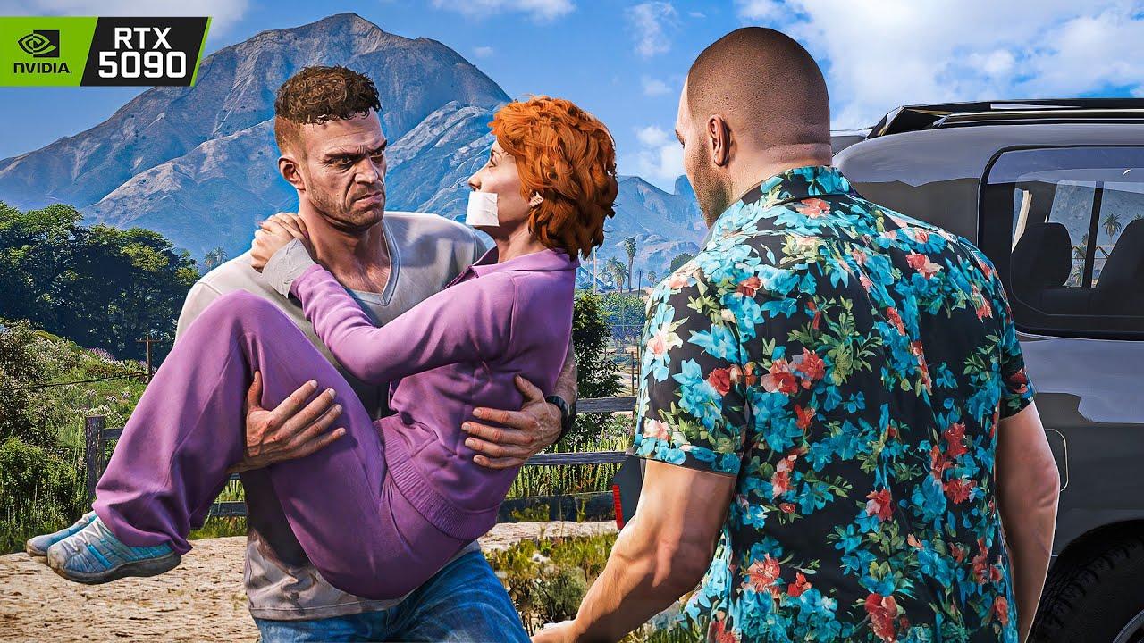 GTA 5 'Caida Libre' Mission 8K Gameplay | RTX 5090 Remastered Graphics MOD