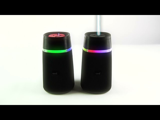 Altoparlante Bluetooth portatile Cool Gradient TWS da 10 W Nero video