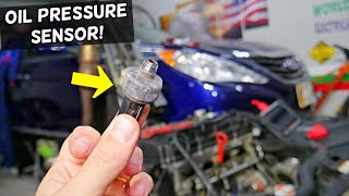 HYUNDAI SONATA OIL PRESSURE SENSOR SWITCH REPLACEMENT LOCATION REMOVAL