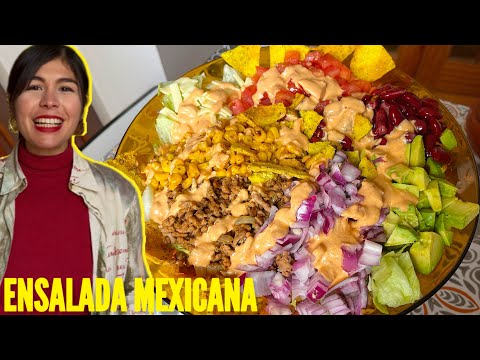 🇲🇽🌮TACO SALAD SALUDABLE Ensalada Mexicana con nachos caseros