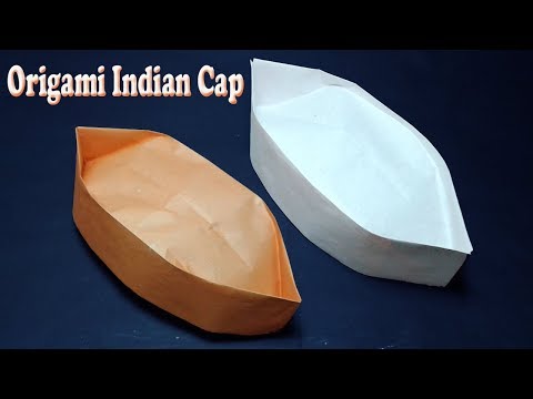 Origami Easy-How to make origami indian cap origami step by step-diy craft with paper