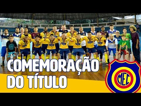 A comemoração do título Carioca Sub-19 de Futsal após o apito final!