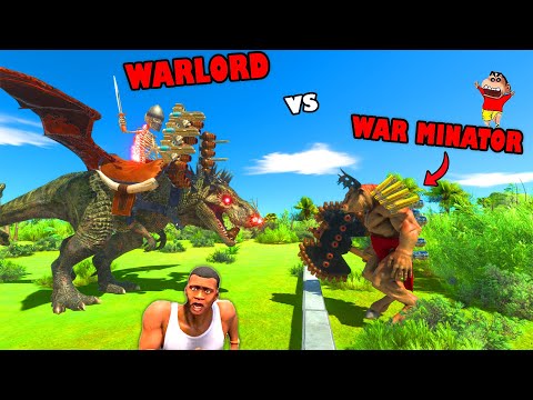 WARLORD FORMULA vs UNDEFEATED FORMULA MINATOR in Animal Revolt Battle Simulator with SHINCHAN CHOP