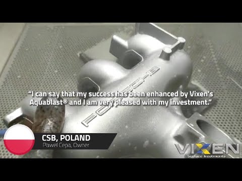 CSB in Poland using our Aquablast® to restore this Porsche intake manifold