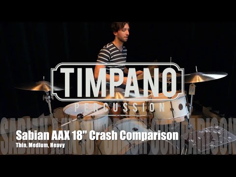 Sabian AAX 18" Crash Comparison: Thin, Medium, Heavy