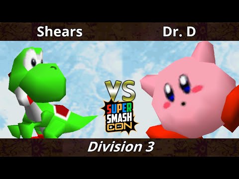 SSC 2022 Division 3 - Shears (Yoshi) Vs. Dr. D (Kirby) SSB64 Smash Bros Tournament