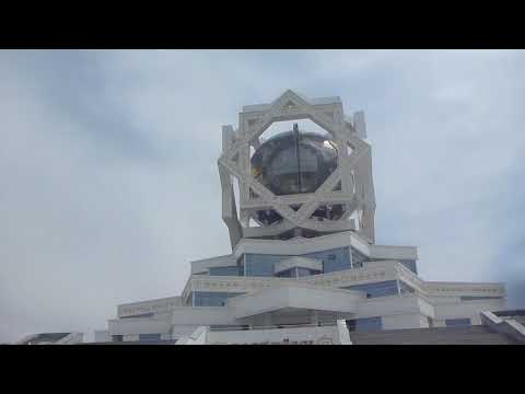 Outside Bagt Koshgi Hotel   Ashgabat   Turkmenistan   May 2018