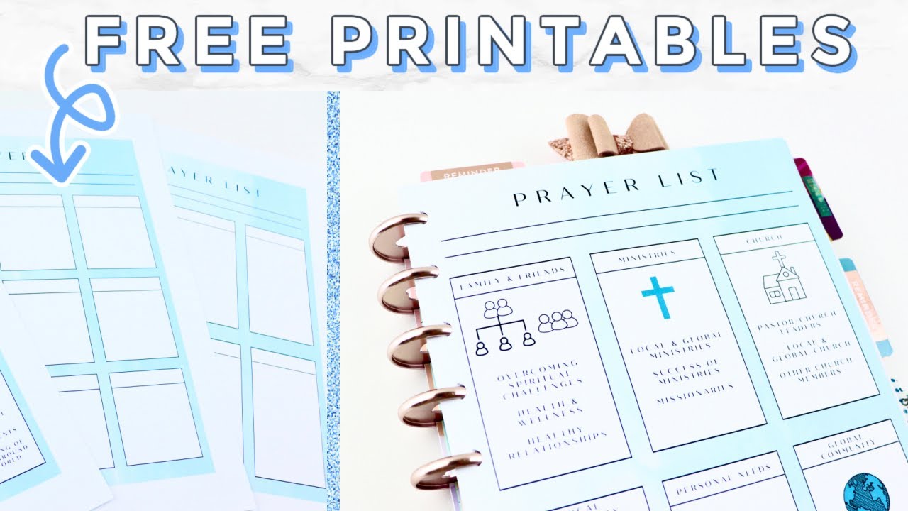 Free Printables! Faith Planner Prayer Lists | Happy Planner
