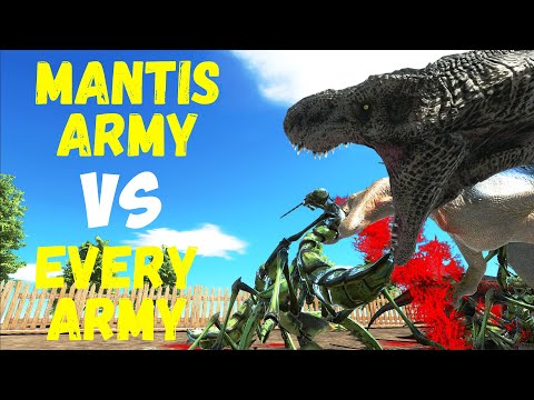GIANT PRAYING MANTIS ARMY vs EVERY FACTIONS ARMY - 🦖Animal Revolt Battle Simulator🦕