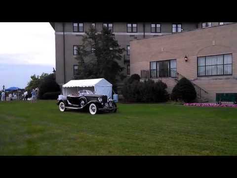 Elegance at Hershey 2013 Alfa Romeo 8C 2900 driving onto the field