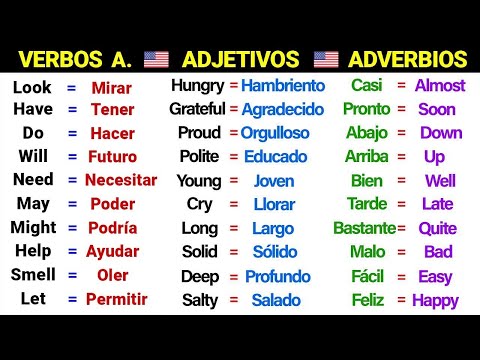 👉✨ LECCION DE INGLES: 100 Verbos Auxiliares - 100 Adjetivos - 100 Adverbios 📚 | Domina el Inglés ✅
