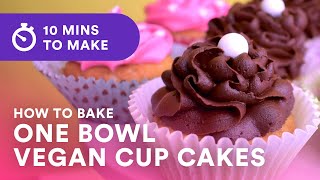 One Bowl Vegan Cupcakes | Bake Vegan Stuff with Sara Kidd