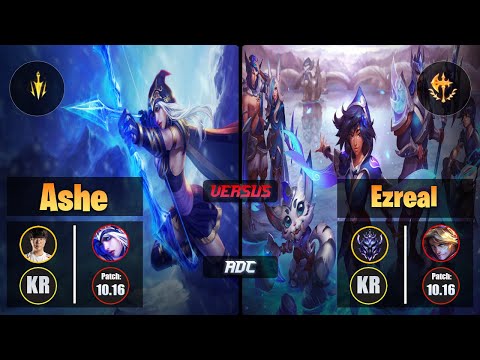 Haru ASHE (ADC) [Lethal Tempo] VS EZREAL - Diamond KR Patch 10.16