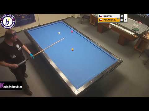 Czech league | 3-cushion | D2 | 5th round | Ladislav Poláček v Dušan Koky