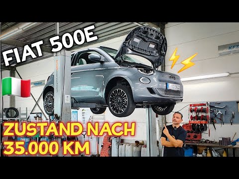 Fiat 500 Elektro in der Werkstatt! Zustand nach 35.000 Km. Gut oder schlecht? #elektroauto #fiat500