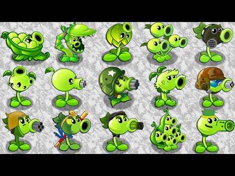 PvZ 2 Mod All Green PEA Plants LEVEL 999999 Power-Up!