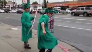 preview picture of video 'Liberty Tax Sign Wavers 2013 Wilmington CA'