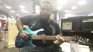 Video thumbnail for Playing an Ibanez S Series S621QM Electric Guitar at Guitar Center in Las Vegas, NV by Christian Phifer