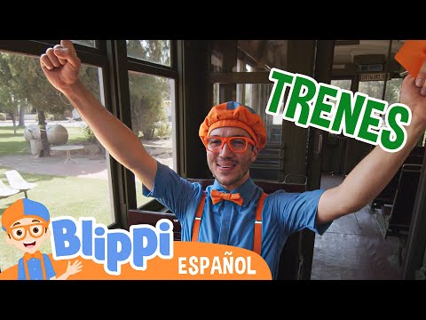 Blippi aprende sobre trenes
