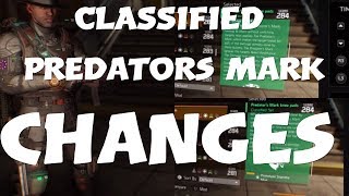 Classified Predators Mark Changes - Changes That Will Benefit Everyone