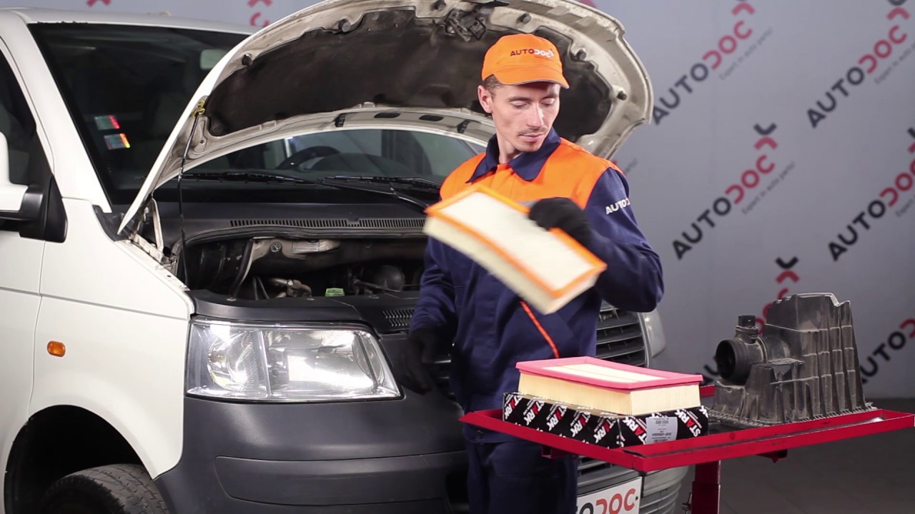 Πώς να αλλάξετε φίλτρα αέρα σε VW Multivan T5 - Οδηγίες αντικατάστασης