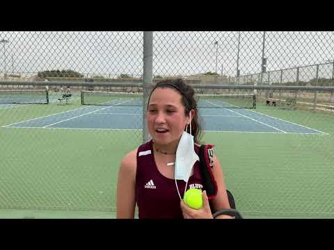 Flour Bluff Tennis player Madisyn Barganski reflects on winning a District Title in Girls Singles.
