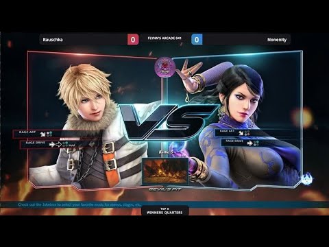 Flynn's Arcade 041 Winners Semis - Rauschka (Leo) Vs. Nonenity (Zafina) Tekken 7