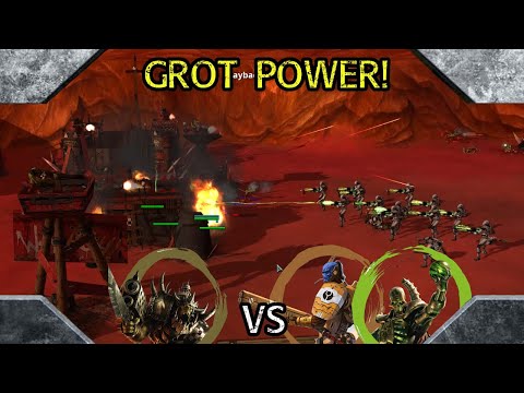 Dawn of War Definitive Edition: 2 vs 2 Orks vs Tau Empire and Necrons