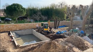 Pool Construction start to finish !! Timelapse 2022