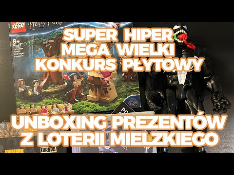 SUPER HIPER MEGA WIELKI KONKURS PŁYTOWY I UNBOXING PREZENTÓW Z LOTERII MIELZKIEGO