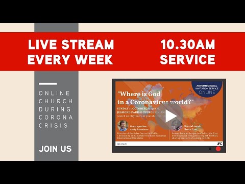 LIVE STREAM - Morning Service 10.30am 11 Oct '20 with Jesmond Parish Church, Newcastle UK