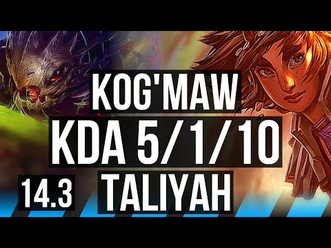 KOG'MAW vs TALIYAH (MID) | 5/1/10 | EUW Grandmaster | 14.3
