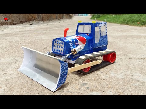 How to make RC Bulldozer at home with 4 DC Motor Video