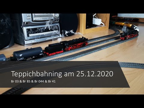 Teppichbahning am 25.12.2020 - BR 03 & BR 85 & BR 044 & BR 41