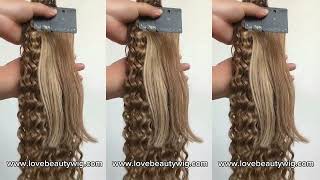 lovebeautywig | 18inch Textured Highlight 6/8/27 Tape Extensions Human Hair 100g#hairextensionsuk