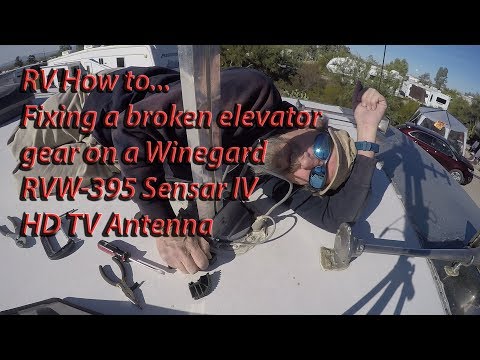 RV How to  Fixing a broken Winegard RVW-395 Antenna elevator gear