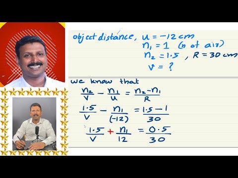 A point source of light in air is kept at a distance of 12 cm in front of a convex spherical surface