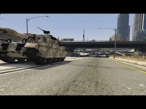 GTA 5 Destruction of Cars with Rhino Tank - Long version