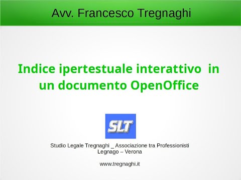 Indici interattivi e capitoli automaticamente numerati in OpenOffice
