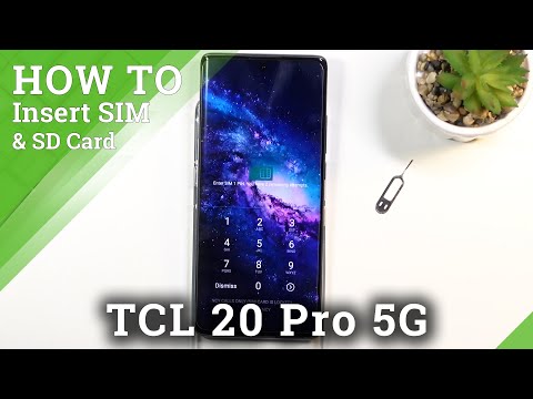 How to Insert SIM & SD Cards to TCL 20 Pro -  Install Nano SIM & Micro SD