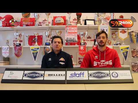 Pre-partita Urania Milano - Pompea Mantova con coach Finelli e Raspino