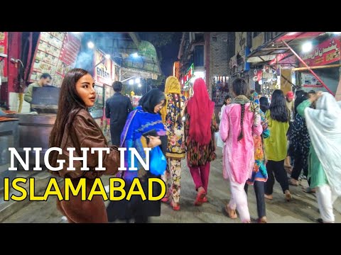 PAKISTAN CITY IN NIGHT, FULL WALKING TOUR | 4k 2024