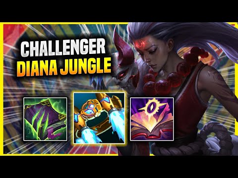 KOREAN CHALLENGER TRIES DIANA WITH NEW BUFFS! - Korean Challenger Plays Diana Jungle vs Lee Sin! |