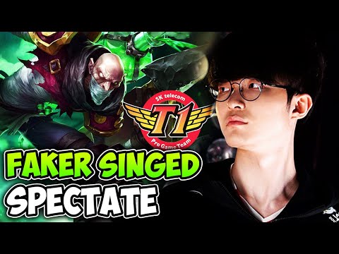 Learning Singed from Faker | Spectating Faker Singed Mid - League of Legends