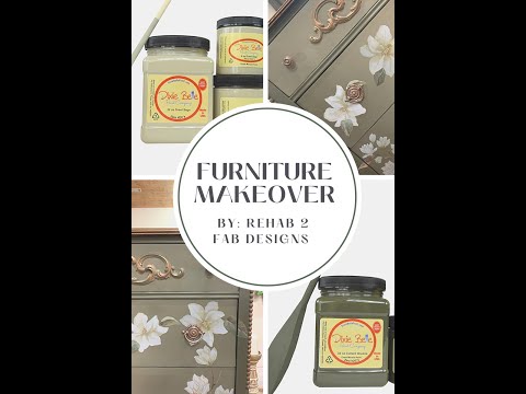 Furniture Makeover: Blending Chalk Paint,  Metallic Embellishments, and Furniture Transfers