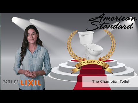 Champion® PRO Two-Piece 1.6 gpf/6.0 Lpf Standard Height Elongated Toilet - Without Seat // WHITE // YouTube Video