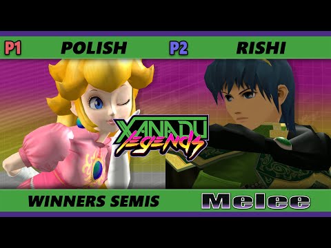 Xanadu Legends Winners Semis - Rishi (Marth) Vs. Polish (Peach) Smash Melee - SSBM